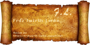 Frühwirth Lenke névjegykártya